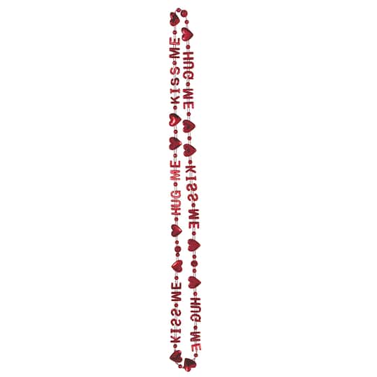 Beistle 36" Hug Me, Kiss Me Beads-Of-Expression Necklaces, 4ct.